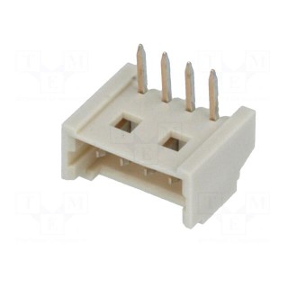 Socket | wire-board | male | PicoBlade | 1.25mm | PIN: 4 | THT | 1A | tinned