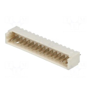 Socket | wire-board | male | PicoBlade | 1.25mm | PIN: 15 | THT | 1A | tinned