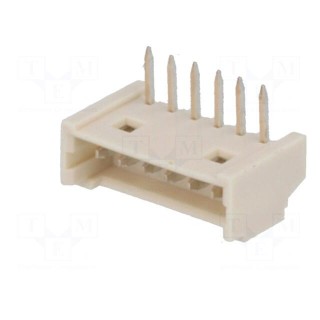 Socket | wire-board | male | PicoBlade™ | 1.25mm | PIN: 6 | THT | 1A | tinned