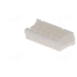 Plug | wire-board | female | ZH | 1.5mm | PIN: 6 | w/o contacts | for cable