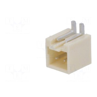 Socket | wire-board | male | 1.5mm | PIN: 2 | SMT | on PCBs | tinned