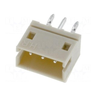 Socket | wire-board | male | 1.5mm | PIN: 3 | THT | 100V | 1A | tinned | 20mΩ