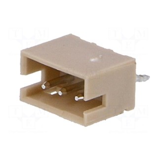 Socket | wire-board | male | 1.5mm | PIN: 3 | THT | 100V | 1A | tinned | 20mΩ