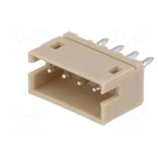 Socket | wire-board | male | 1.5mm | PIN: 4 | THT | 100V | 1A | tinned | 20mΩ