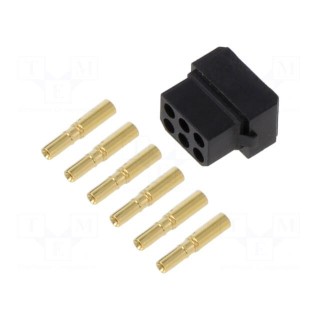 Plug | wire-wire/PCB | female | Datamate L-Tek | 2mm | PIN: 6 | crimped