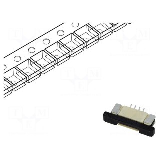 FFC/FPC | F52Q | PIN: 4 | top contacts,ZIF | SMT | 50V | 500mA | tinned