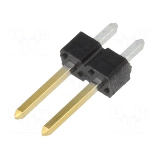 Pin header | pin strips | male | BERGSTIK II | 2.54mm | PIN: 2 | THT | FCI