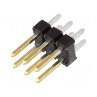 Pin header | pin strips | male | BERGSTIK II | 2.54mm | PIN: 6 | THT | FCI