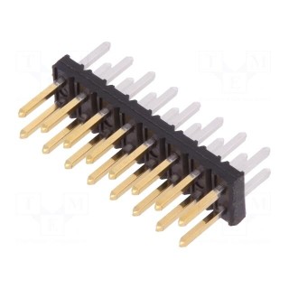 Pin header | wire-board | male | Minitek | 2mm | PIN: 16 | THT | on PCBs | 2A
