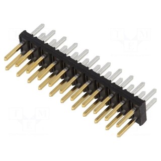 Pin header | wire-board | male | Minitek | 2mm | PIN: 22 | THT | on PCBs | 2A