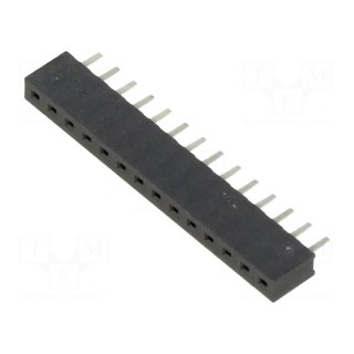 Socket | pin strips | female | 2mm | PIN: 14 | THT | on PCBs | 2A | tinned