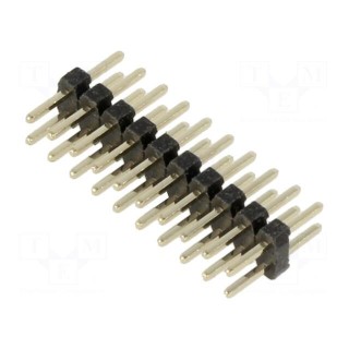 Pin header | pin strips | male | 2mm | PIN: 20 | THT | on PCBs | 2A | bulk