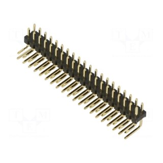 Pin header | pin strips | male | 2mm | PIN: 40 | THT | on PCBs | 2A | angled