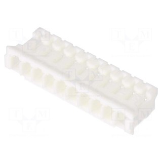 Plug | wire-board | female | 140 | 2mm | PIN: 10 | w/o contacts | for cable