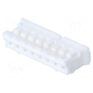 Plug | wire-board | female | 2mm | PIN: 8 | w/o contacts | for cable | 100V