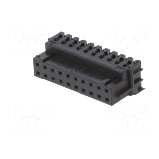 Plug | wire-board | female | DF11 | 2mm | PIN: 20 | IDC | for cable | tinned