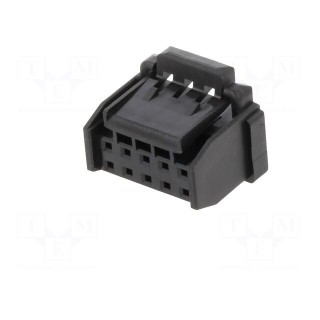 Plug | wire-board | female | DF51K | 2mm | PIN: 10 | w/o contacts | crimped