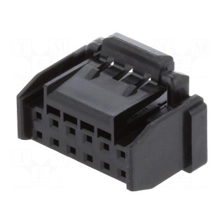 Plug | wire-board | female | DF51K | 2mm | PIN: 12 | w/o contacts | crimped