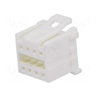 Plug | wire-board | female | MicroClasp | 2mm | PIN: 8 | w/o contacts
