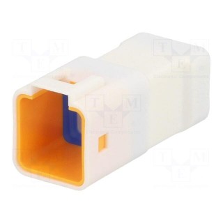 Plug | wire-wire | male | JWPF | 2mm | PIN: 8 | w/o contacts | 100V | 3A | IPX7