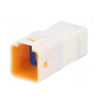 Plug | wire-wire | male | JWPF | 2mm | PIN: 8 | w/o contacts | 100V | 3A | IPX7