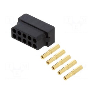 Plug | wire-wire/PCB | female | Datamate L-Tek | 2mm | PIN: 10 | crimped