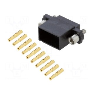Plug | wire-wire/PCB | female | Datamate J-Tek | 2mm | PIN: 10 | crimped