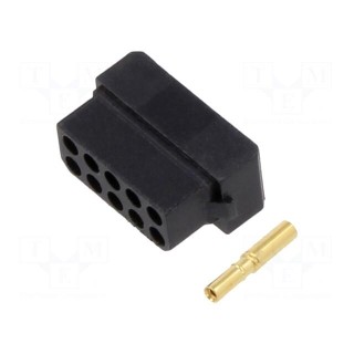 Plug | wire-wire/PCB | female | Datamate L-Tek | 2mm | PIN: 10 | crimped