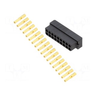 Plug | wire-wire/PCB | female | Datamate L-Tek | 2mm | PIN: 18 | crimped