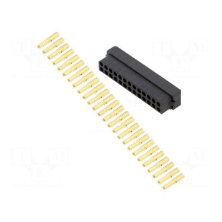 Plug | wire-wire/PCB | female | Datamate L-Tek | 2mm | PIN: 26 | crimped