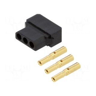 Plug | wire-wire/PCB | female | Datamate L-Tek | 2mm | PIN: 3 | crimped