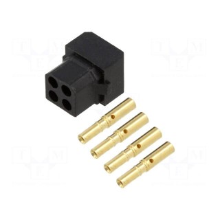 Plug | wire-wire/PCB | female | Datamate L-Tek | 2mm | PIN: 4 | crimped