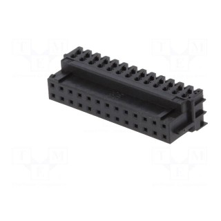 Plug | wire-board | female | DF11 | 2mm | PIN: 26 | IDC | for cable | tinned