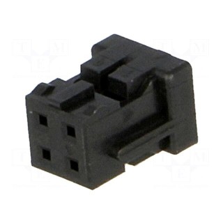 Plug | wire-wire/PCB | female | DF11 | 2mm | PIN: 4 | w/o contacts