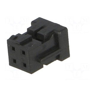Plug | wire-wire/PCB | female | DF11 | 2mm | PIN: 4 | w/o contacts