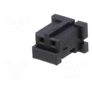 Plug | wire-wire/PCB | female | DF3 | 2mm | PIN: 2 | w/o contacts