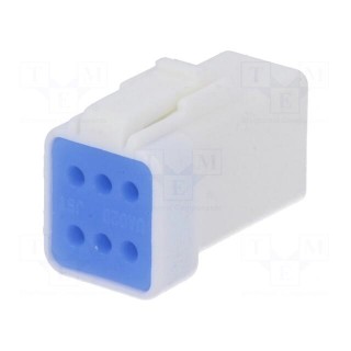 Connector: wire-wire/PCB | JWPF | female | plug | PIN: 6 | -40÷85°C | IPX7