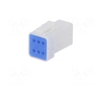 Connector: wire-wire/PCB | JWPF | female | plug | PIN: 6 | -40÷85°C | IPX7