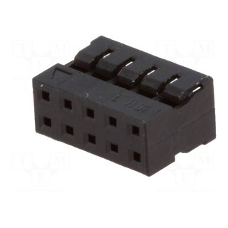 Plug | wire-wire/PCB | female | Milli-Grid | 2mm | PIN: 10 | w/o contacts