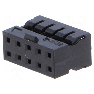 Plug | wire-wire/PCB | female | Milli-Grid | 2mm | PIN: 10 | w/o contacts