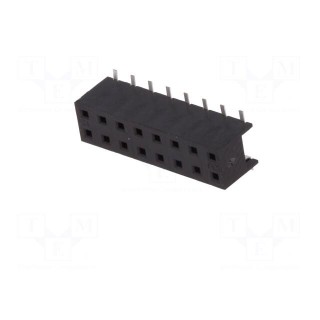 Socket | wire-board | female | Minitek | 2mm | PIN: 16 | SMT | on PCBs | 2A