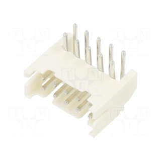 Socket | wire-board | male | 2mm | PIN: 10 | THT | 100V | 2A | angled