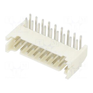 Socket | wire-board | male | 2mm | PIN: 18 | THT | 100V | 2A | angled