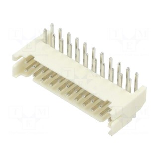 Socket | wire-board | male | 2mm | PIN: 22 | THT | 100V | 2A | angled