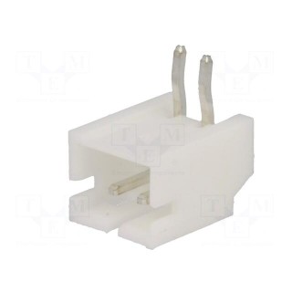 Socket | wire-board | male | 2mm | PIN: 2 | THT | 1A | tinned | -25÷85°C | 100V