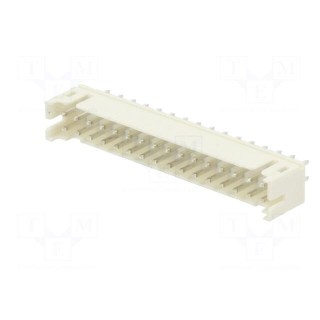 Socket | wire-board | male | 2mm | PIN: 32 | THT | 100V | 2A | straight