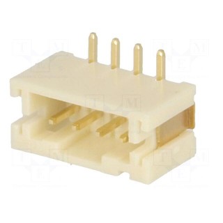 Socket | wire-board | male | 2mm | PIN: 4 | SMT | 1A | tinned | -25÷85°C | 100V