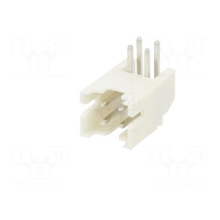 Socket | wire-board | male | 2mm | PIN: 4 | THT | 100V | 2A | angled