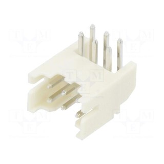 Socket | wire-board | male | 2mm | PIN: 6 | THT | 100V | 2A | angled
