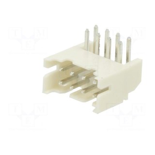 Socket | wire-board | male | 2mm | PIN: 8 | THT | 100V | 2A | angled